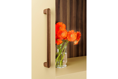 Deurgreep enkel LUV WOOD BIG BA384 L418.5 hout zwart hout